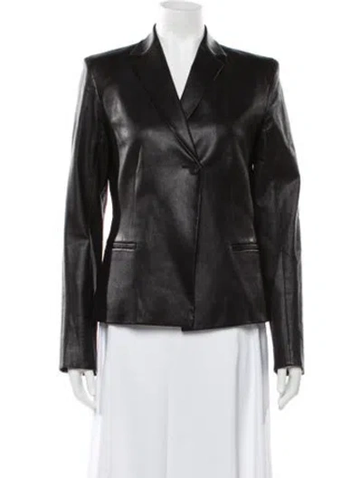 Pre-owned The Row Lambskin Blazer In Black