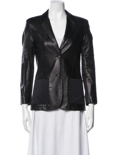 Pre-owned The Row Lambskin Blazer In Black
