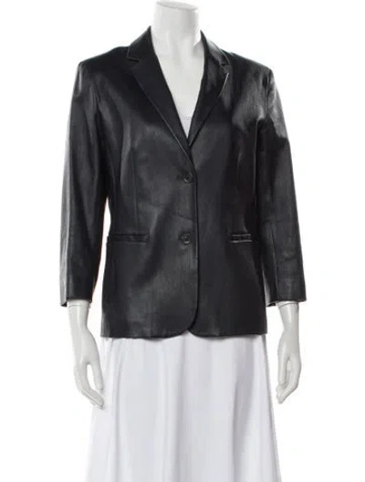 Pre-owned The Row Lambskin Blazer In Blue
