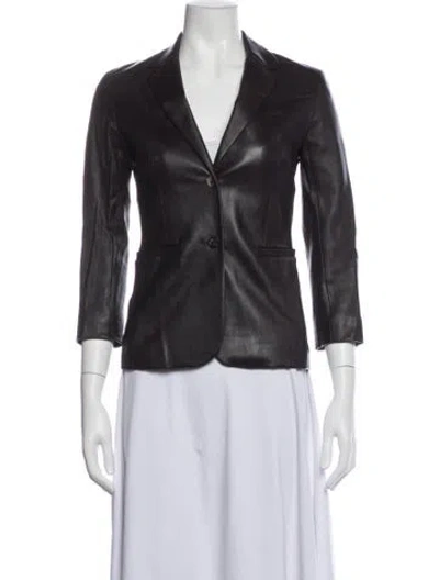 Pre-owned The Row Lambskin Blazer In Brown