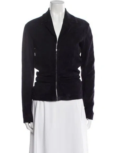 Pre-owned The Row Lambskin Blazer In Purple