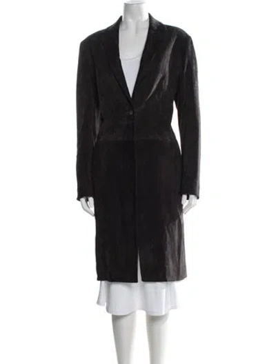 Pre-owned The Row Lambskin Coat In Black