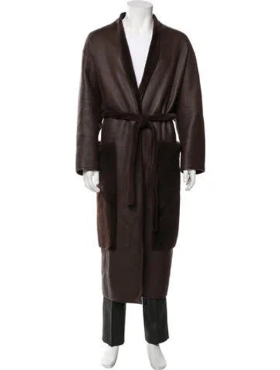 Pre-owned The Row Lambskin Coat In Brown