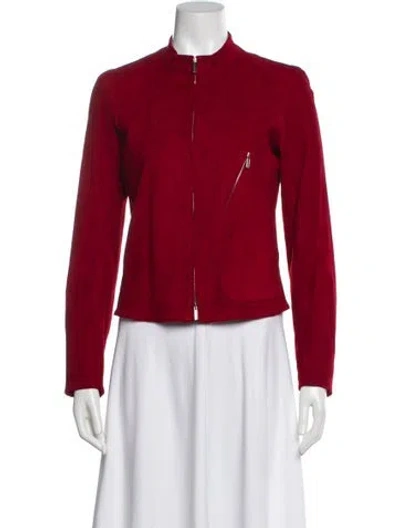 Pre-owned The Row Lambskin Evening Jacket In Red