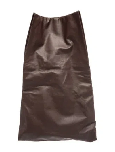 Pre-owned The Row Lambskin Glove In Brown