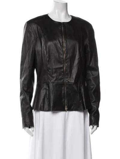 Pre-owned The Row Lambskin Jacket In Black