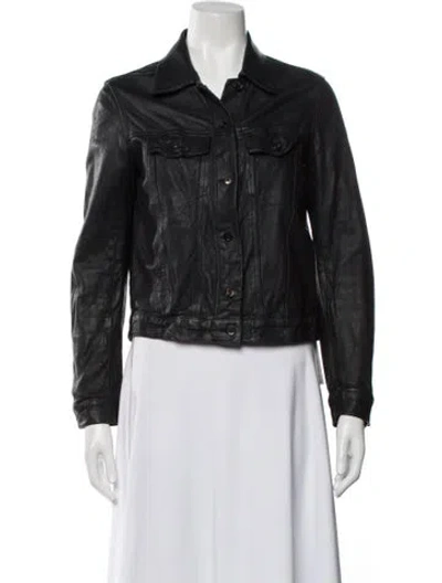 Pre-owned The Row Lambskin Jacket In Black
