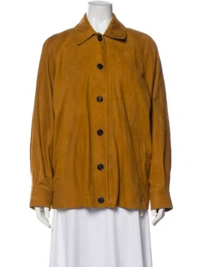 Pre-owned The Row Lambskin Jacket In Brown