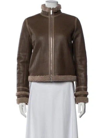 Pre-owned The Row Lambskin Jacket In Brown