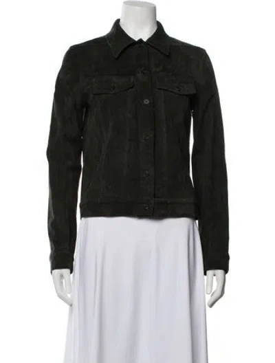 Pre-owned The Row Lambskin Jacket In Green