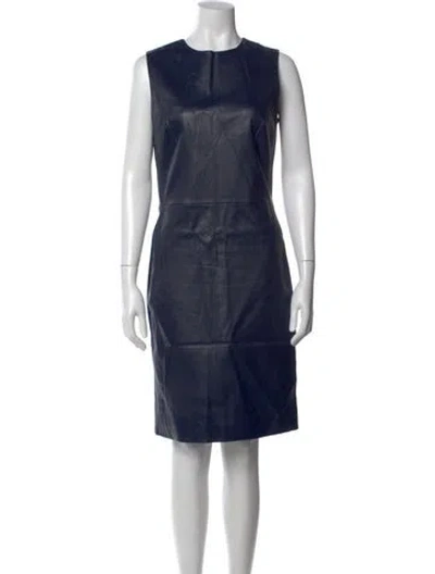 Pre-owned The Row Lambskin Knee-length Dress In Blue
