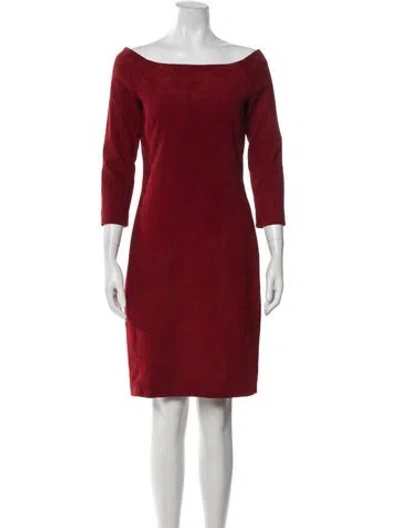 Pre-owned The Row Lambskin Knee-length Dress In Red