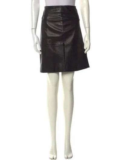 Pre-owned The Row Lambskin Knee-length Skirt In Black