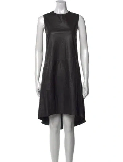 Pre-owned The Row Lambskin Midi Length Dress In Brown