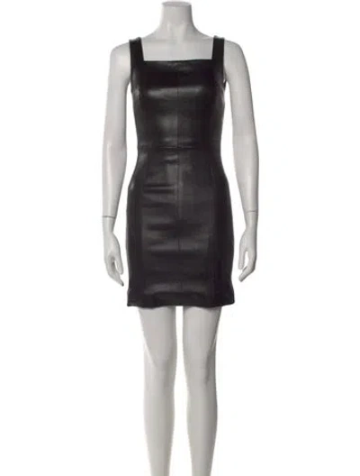 Pre-owned The Row Lambskin Mini Dress In Black