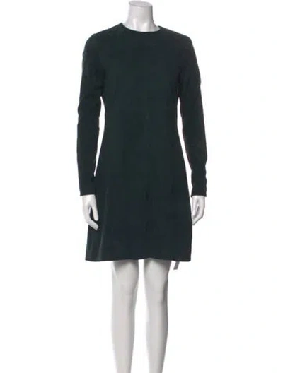 Pre-owned The Row Lambskin Mini Dress In Green