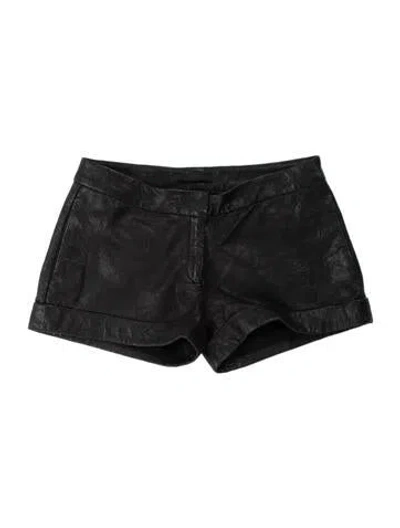 Pre-owned The Row Lambskin Mini Shorts In Black