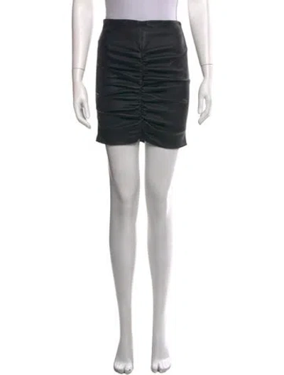 Pre-owned The Row Lambskin Mini Skirt In Black