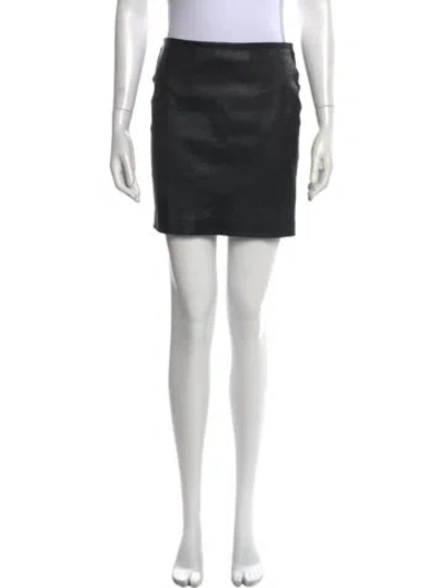 Pre-owned The Row Lambskin Mini Skirt In Blue