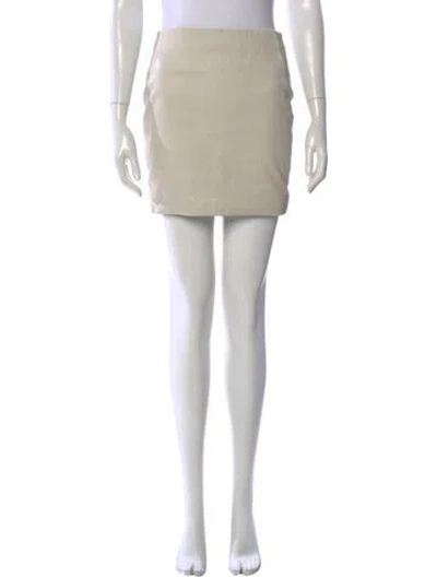 Pre-owned The Row Lambskin Mini Skirt In Neutral