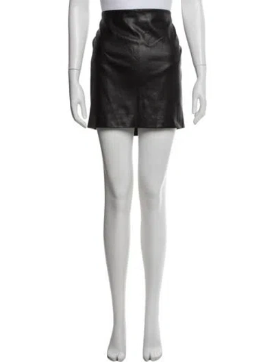 Pre-owned The Row Lambskin Mini Skirt In White