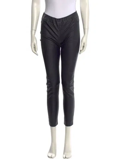 Pre-owned The Row Lambskin Skinny Leg Pants In Black