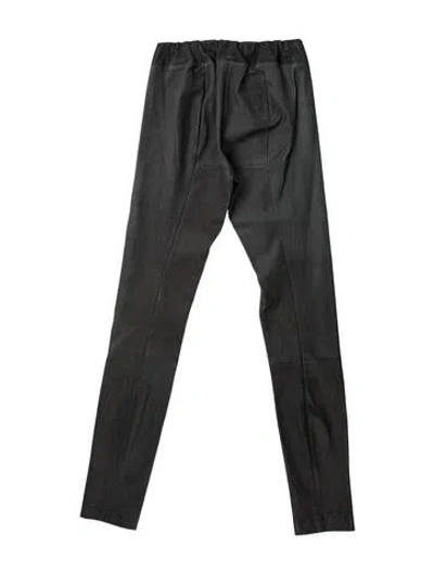 Pre-owned The Row Lambskin Skinny Leg Pants In Black