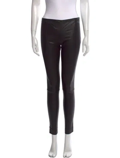 Pre-owned The Row Lambskin Skinny Leg Pants In Black