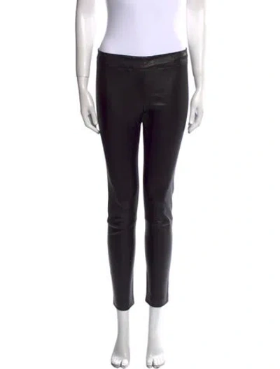 Pre-owned The Row Lambskin Skinny Leg Pants In Black