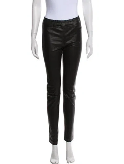 Pre-owned The Row Lambskin Skinny Leg Pants In Black