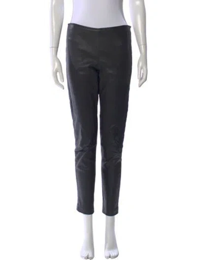 Pre-owned The Row Lambskin Skinny Leg Pants In Black