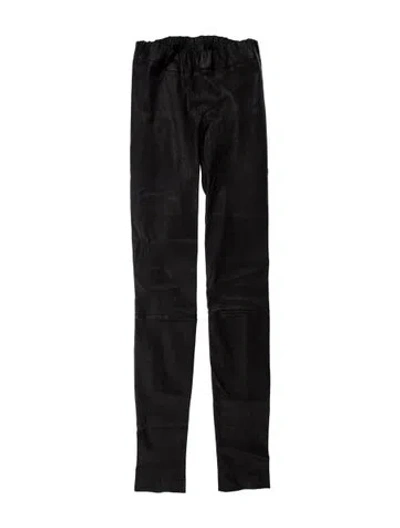 Pre-owned The Row Lambskin Skinny Leg Pants In Black