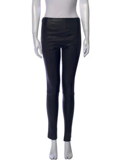 Pre-owned The Row Lambskin Skinny Leg Pants In Black