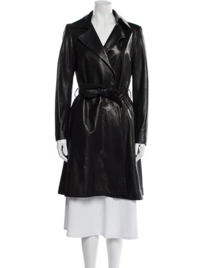 Pre-owned The Row Lambskin Trench Coat In Black