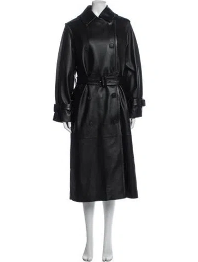 Pre-owned The Row Lambskin Trench Coat In Blue