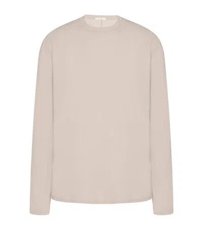 The Row Lan Organic Cotton T-shirt In Neutral