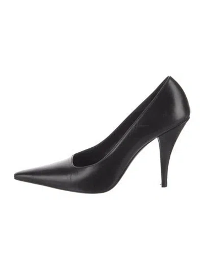 Pre-owned The Row Lana Leather Pumps In Black