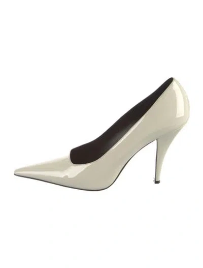 Pre-owned The Row Lana Patent Leather Pumps In Neutral