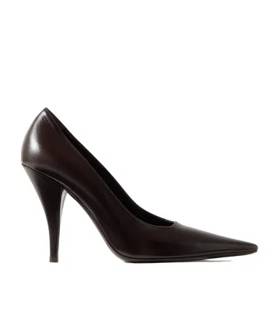 The Row Lana Pointed High Heels In Black