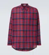 The Row Embroidered Cotton Oversize Lancaster Shirt In Red