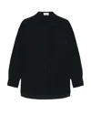 The Row Lancaster Long Sleeve Shirt In Black