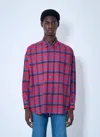 The Row Embroidered Cotton Oversize Lancaster Shirt In Red