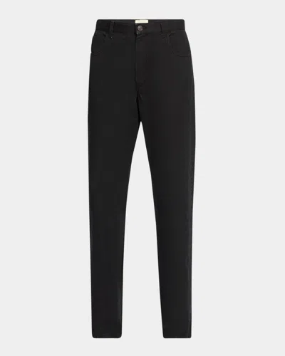 The Row Landais Mid-rise Straight-leg Jeans In Black