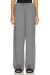 The Row Lanuit Mid-rise Wide-leg Pull-on Pants In Pietra Melange