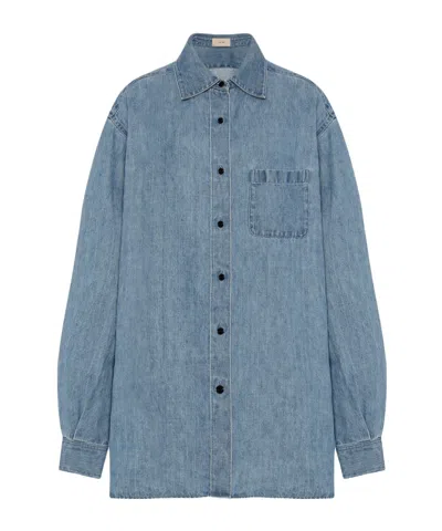 THE ROW THE ROW NESSON BUTTON-UP DENIM SHIRT