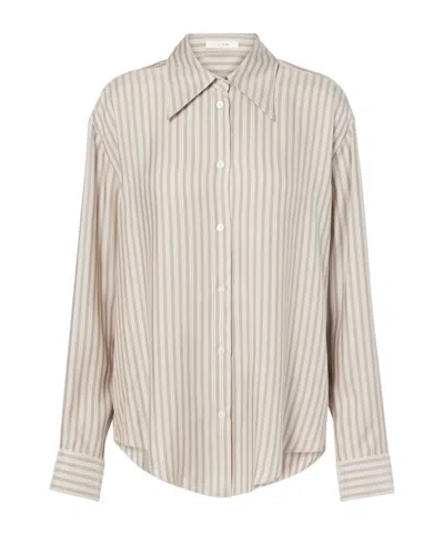 The Row Lapel Long-sleeved Shirt In Neutral