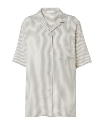 The Row Lapel Short-sleeved Shirt In White