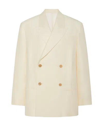 The Row Lapel Suit Jacket In Nude