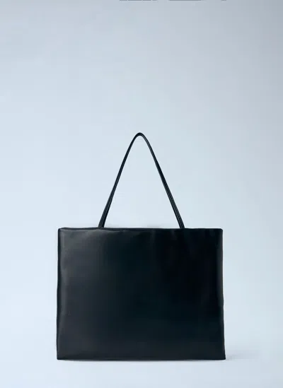 The Row Large Cecily Top Handle Tote Bag In Black