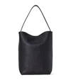 The Row Park Large N/s Leather Tote Bag In Black